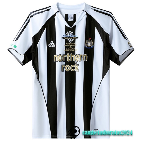 Replicas Casa Camiseta Newcastle United Retro 2006 Negro Blanco