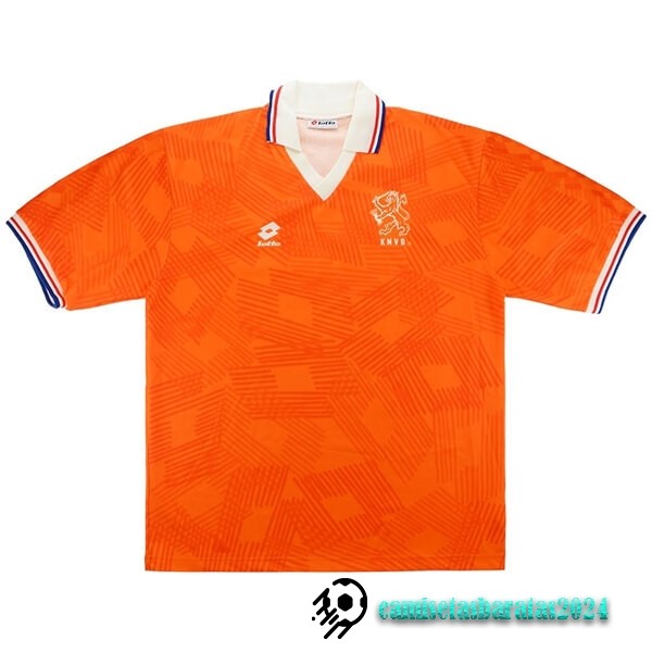 Replicas Casa Camiseta Países Bajos Retro 1991 1992 Naranja