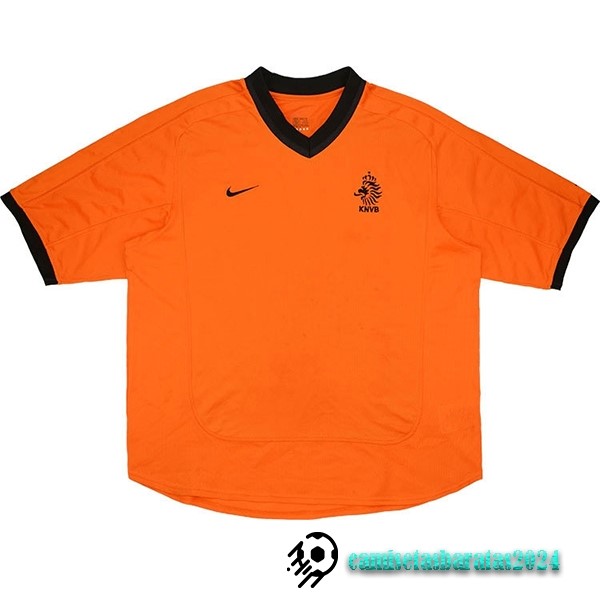Replicas Casa Camiseta Países Bajos Retro 2000 Naranja