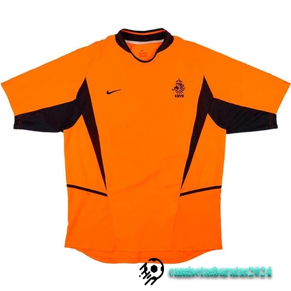 Replicas Casa Camiseta Países Bajos Retro 2002 Naranja