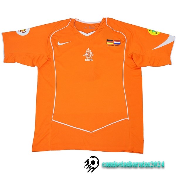 Replicas Casa Camiseta Países Bajos Retro 2004 Naranja