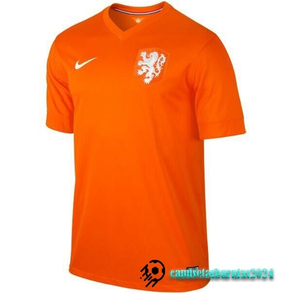 Replicas Casa Camiseta Países Bajos Retro 2014 Naranja