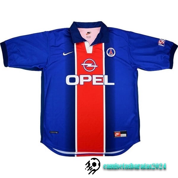 Replicas Casa Camiseta Paris Saint Germain Retro 1998 1999 Azul