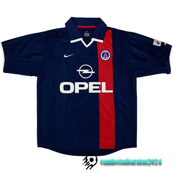 Replicas Casa Camiseta Paris Saint Germain Retro 2001 2002 Azul