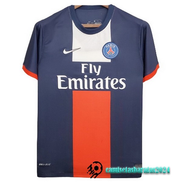Replicas Casa Camiseta Paris Saint Germain Retro 2013 2014 Azul