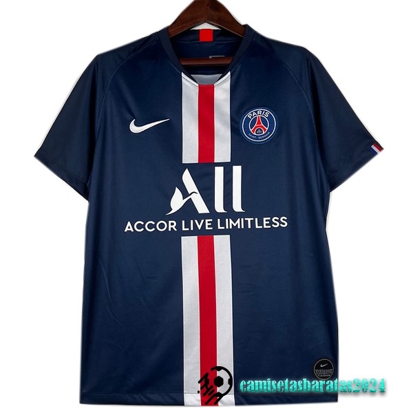 Replicas Casa Camiseta Paris Saint Germain Retro 2019 2020 Azul
