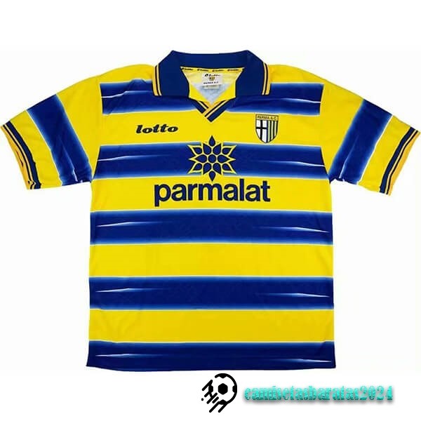 Replicas Casa Camiseta Parma Retro 1998 1999 Azul Amarillo