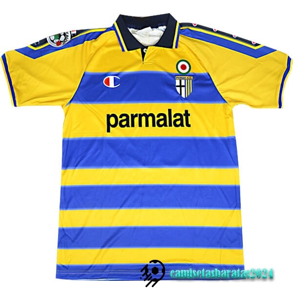 Replicas Casa Camiseta Parma Retro 1999 2000 Azul Amarillo