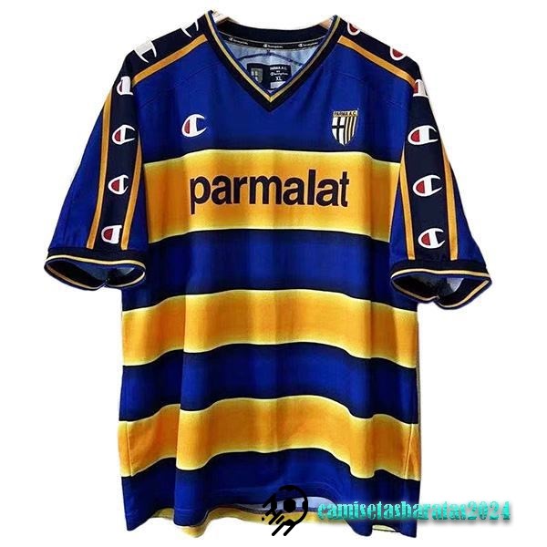 Replicas Casa Camiseta Parma Retro 2002 2003 Azul Amarillo