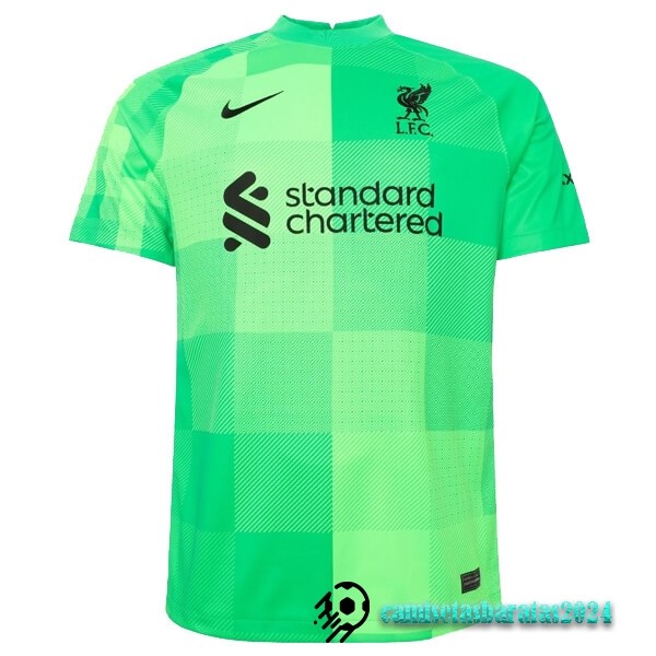 Replicas Casa Camiseta Portero Liverpool 2021 2022 Verde