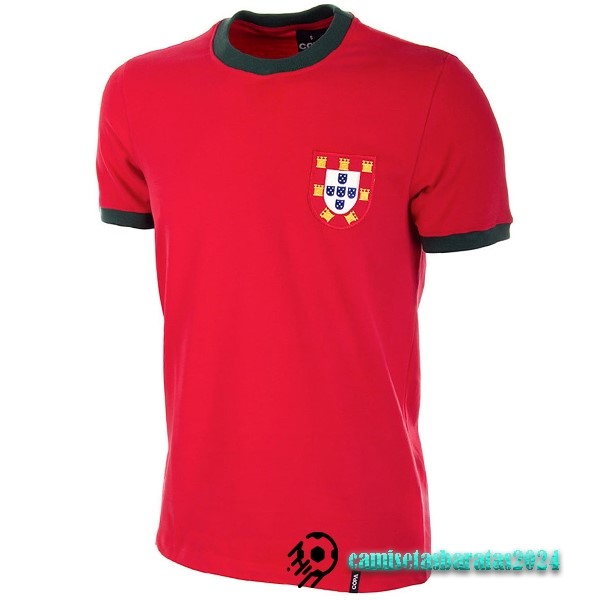 Replicas Casa Camiseta Portugal Retro 1966 1969 Rojo