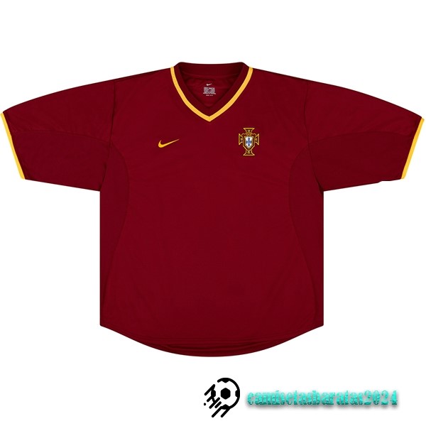 Replicas Casa Camiseta Portugal Retro 2000 Rojo