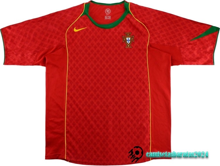 Replicas Casa Camiseta Portugal Retro 2004 Rojo