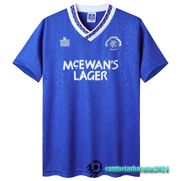 Replicas Casa Camiseta Rangers Retro 1990 1992 Azul