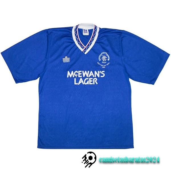 Replicas Casa Camiseta Rangers Retro 1992 Azul