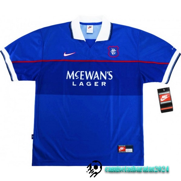 Replicas Casa Camiseta Rangers Retro 1997 1999 Azul