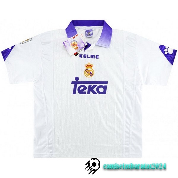 Replicas Casa Camiseta Real Madrid Retro 1997 1998 Blanco