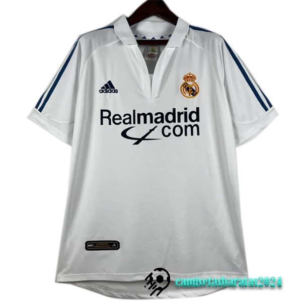 Replicas Casa Camiseta Real Madrid Retro 2001 2002 Blanco