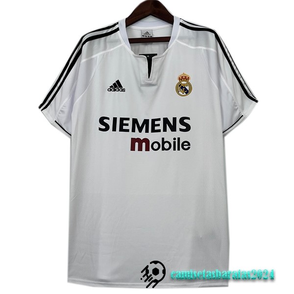 Replicas Casa Camiseta Real Madrid Retro 2003 2004 Blanco