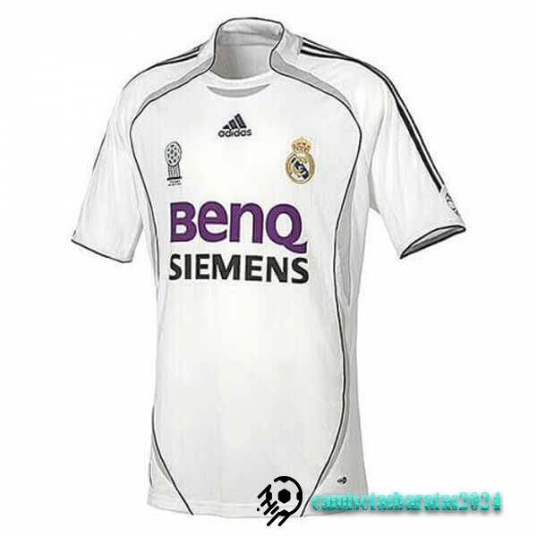 Replicas Casa Camiseta Real Madrid Retro 2006 2007 Blanco