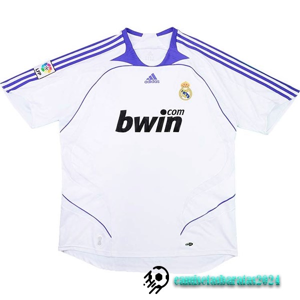 Replicas Casa Camiseta Real Madrid Retro 2007 2008 Blanco