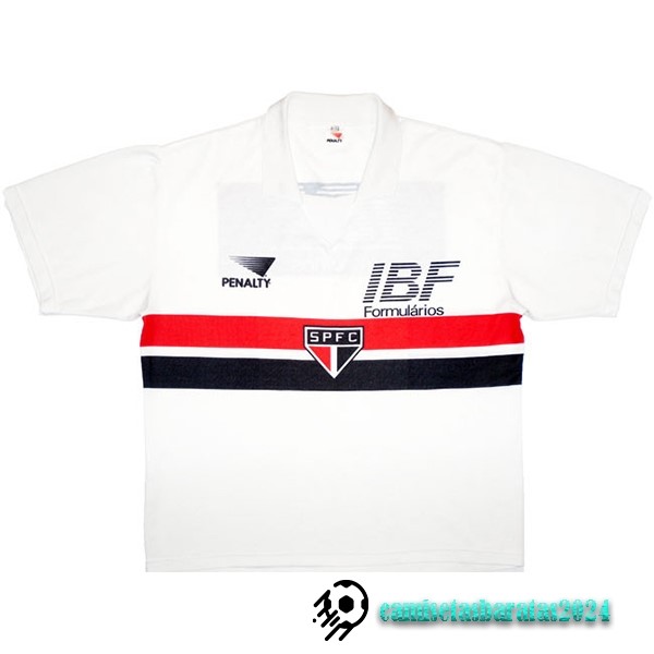 Replicas Casa Camiseta São Paulo Retro 1991 Blanco