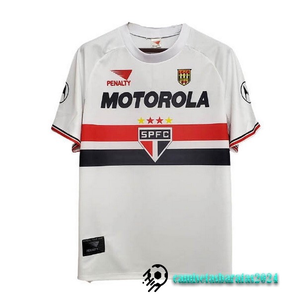 Replicas Casa Camiseta São Paulo Retro 1999 2000 Blanco