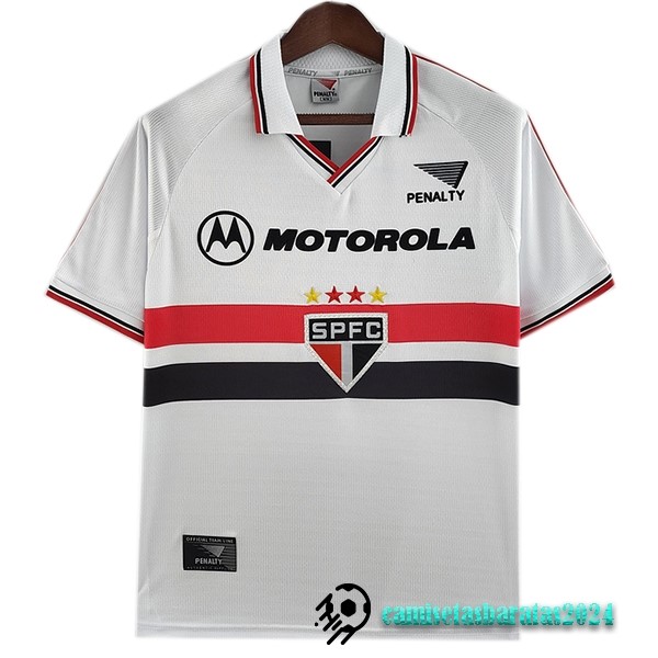 Replicas Casa Camiseta São Paulo Retro 1999 Blanco