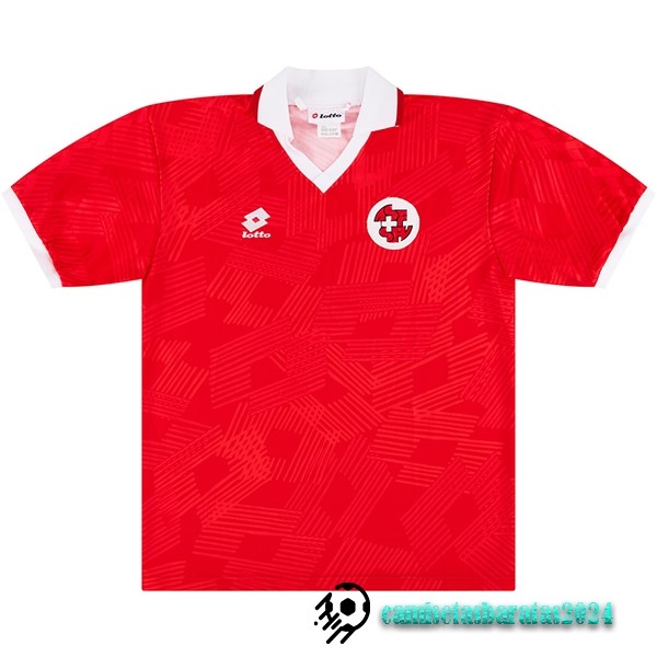 Replicas Casa Camiseta Suiza Retro 1994 Rojo