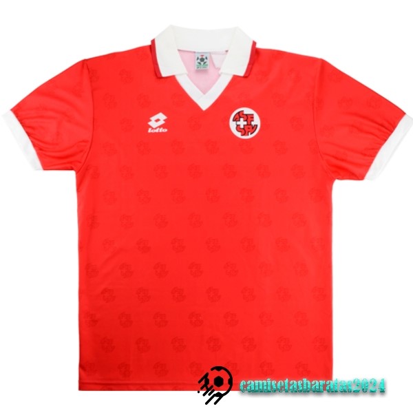 Replicas Casa Camiseta Suiza Retro 1995 Rojo