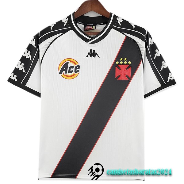 Replicas Casa Camiseta Vasco da Gama Retro 1999 2000 Blanco