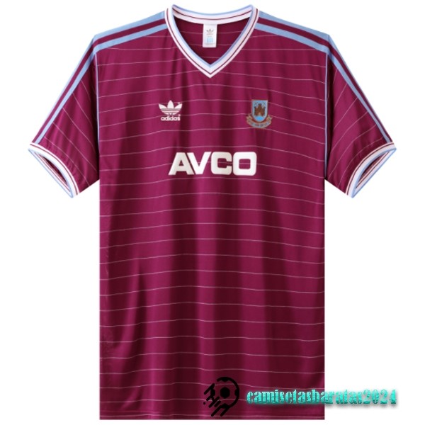 Replicas Casa Camiseta West Ham United Retro 1986 Rojo