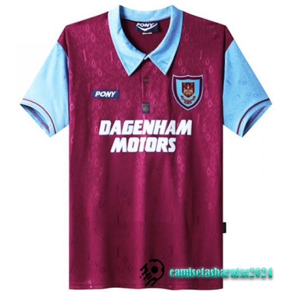 Replicas Casa Camiseta West Ham United Retro 1995 1997 Rojo