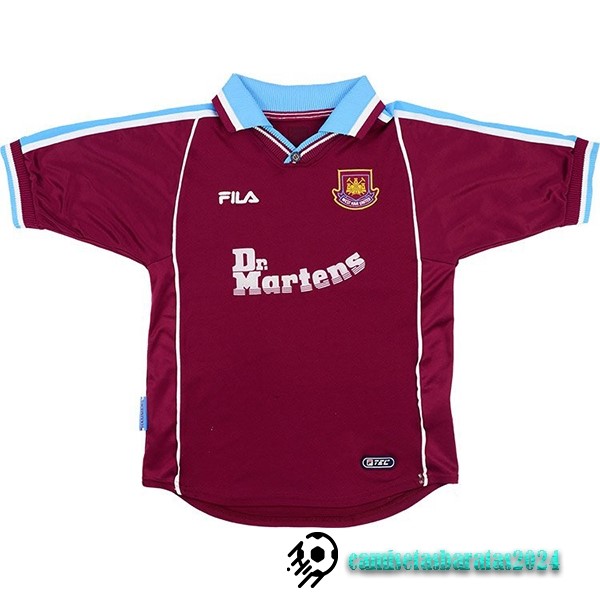 Replicas Casa Camiseta West Ham United Retro 1999 2000 Rojo