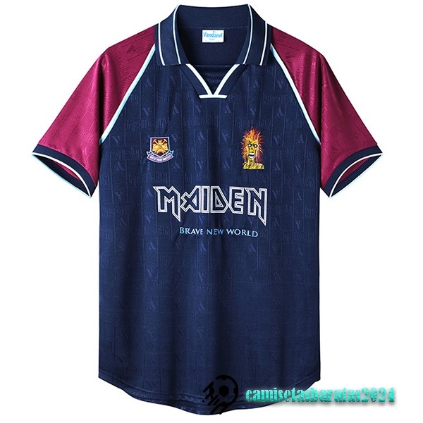 Replicas Casa Camiseta West Ham United Retro 1999 2001 Azul