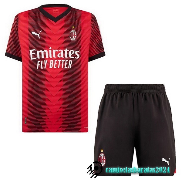 Replicas Casa Conjunto De Hombre AC Milan 2023 2024 Rojo