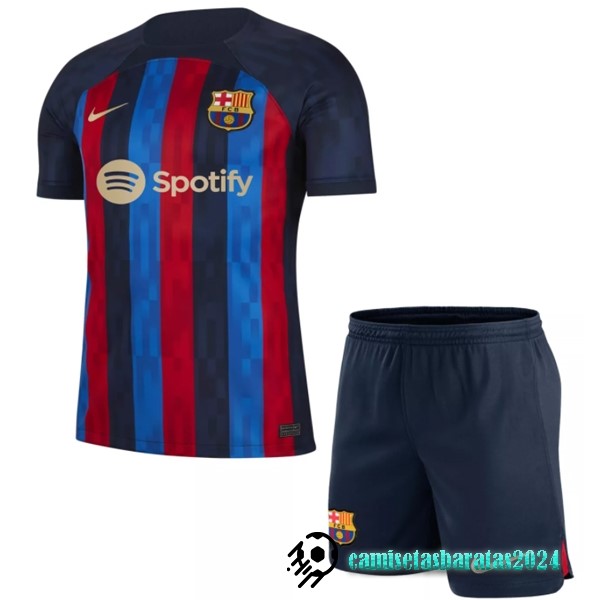 Replicas Casa Conjunto De Niños Barcelona 2022 2023 Azul Rojo