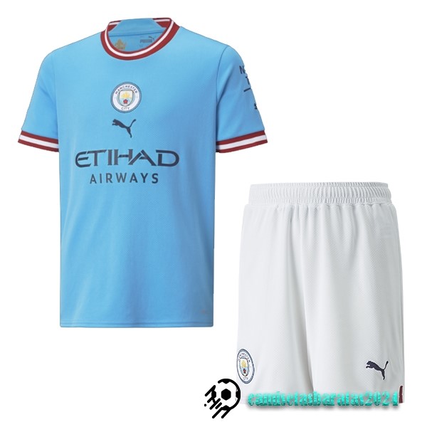 Replicas Casa Conjunto De Niños Manchester City 2022 2023 Azul