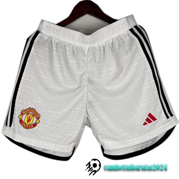 Replicas Casa Jugadores Pantalones Manchester United 2023 2024 Blanco