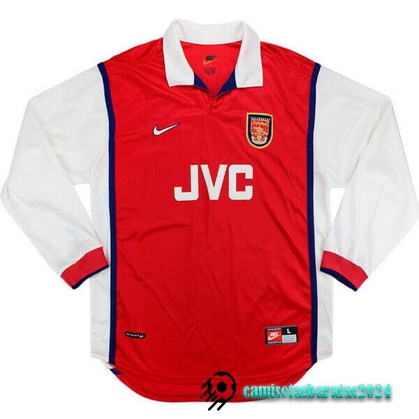 Replicas Casa Manga Larga Arsenal Retro 1998 1999 Rojo