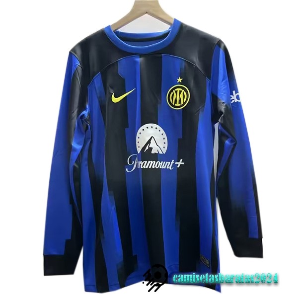 Replicas Casa Manga Larga Inter Milán 2023 2024 Azul