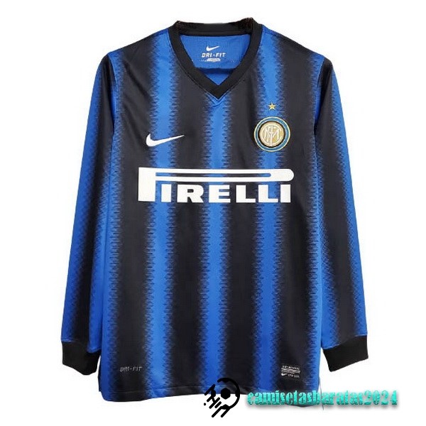 Replicas Casa Manga Larga Inter Milán Retro 2010 2011 Azul