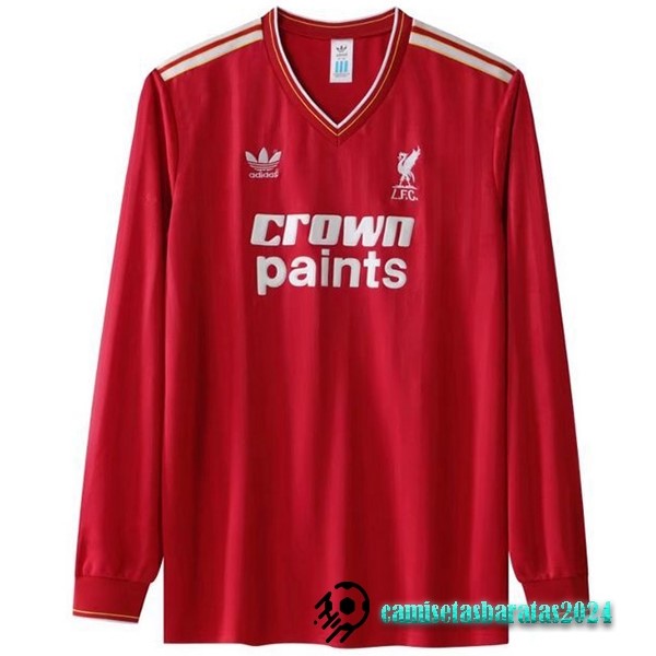 Replicas Casa Manga Larga Liverpool Retro 1985 1987 Rojo