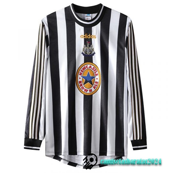 Replicas Casa Manga Larga Newcastle United Retro 1997 1999 Blanco