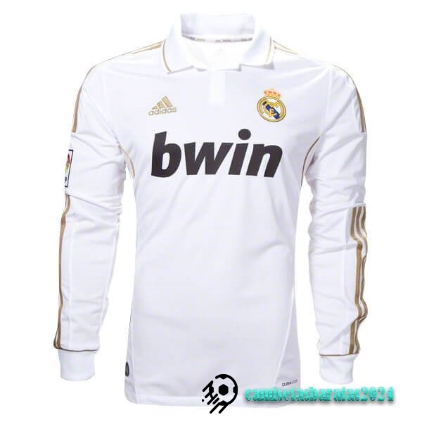 Replicas Casa Manga Larga Real Madrid Retro 2011 2012 Blanco