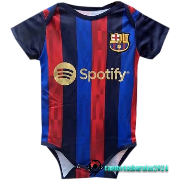 Replicas Casa Onesies Niños Barcelona 2022 2023 Azul Rojo