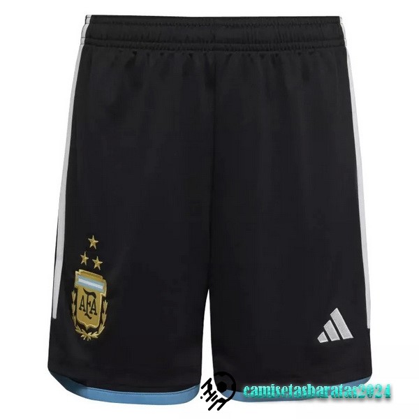 Replicas Casa Pantalones Argentina 3 Stars 2022 Negro