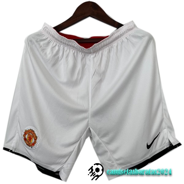 Replicas Casa Pantalones Manchester United Retro 2007 2008 Blanco