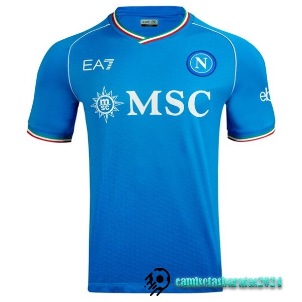 Replicas Casa Tailandia Camiseta Napoli 2023 2024 Azul