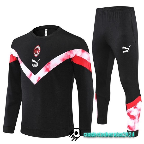 Replicas Chandal AC Milan 2022 2023 Negro I Rojo